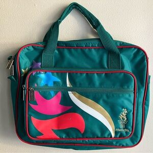 Vintage 1996 Atlanta Olympics Broadcasting Hand Bag Green 100 Year VTG Colorful